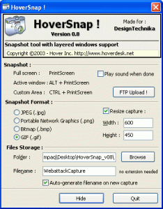 HoverSnap 小巧操作簡單的螢幕擷圖軟體