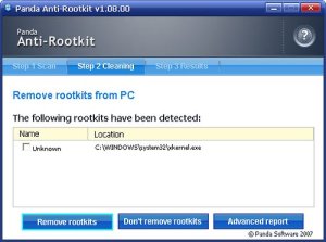Panda Anti-Rootkit 1.08 針對 Rootkit 的專殺工具