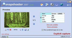 SnapShooter 2007 螢幕捕獲工具,使你捕捉你桌面或整個窗口