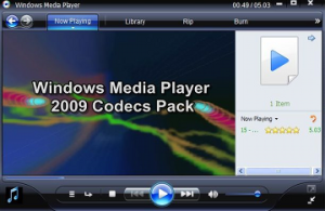 Windows Media Player 2009 Codecs Pack