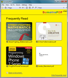 Sumatra PDF v1.7 – 超快速的PDF閱讀器